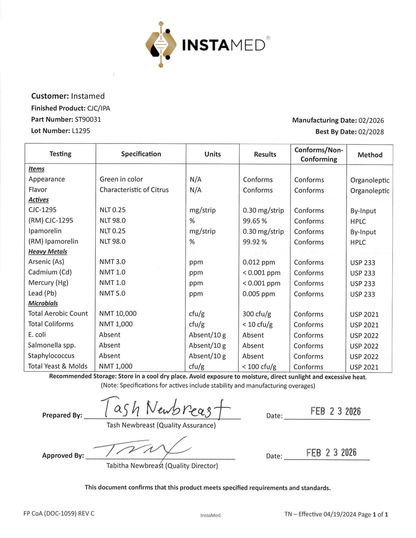 CJC-1295/Ipamorelin -- Strength -- Sublingual Peptide