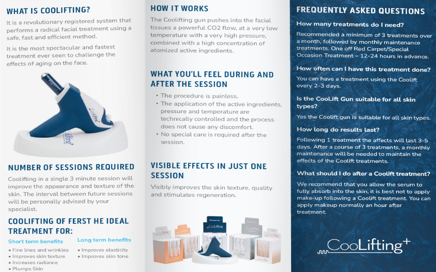 Coolifting Plus 11" x 8.5" tri-fold Brochures - Gloss Aqueous Coating (25 total brochures)